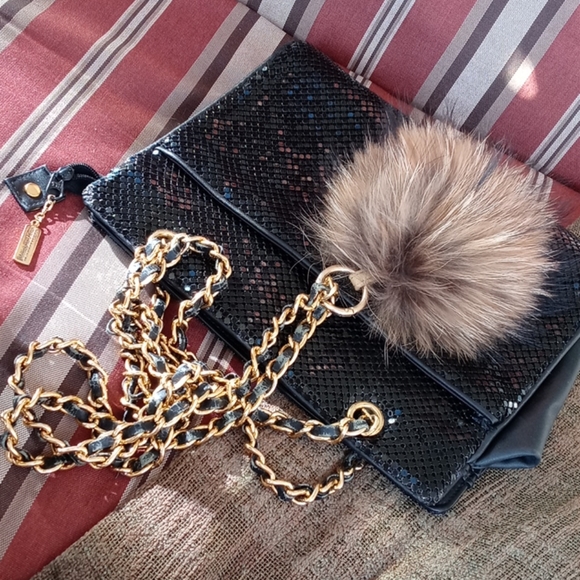 🖤 Whiting & Davis Shoulder Bag & PomPom - Picture 12 of 16